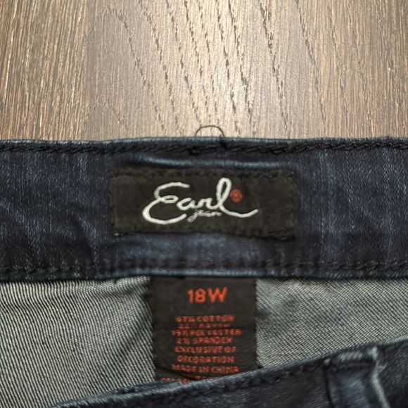 🔴🔴 EARL JEANS SLIM BOOTCUT JEANS SIZE 18W - Picture 4 of 7